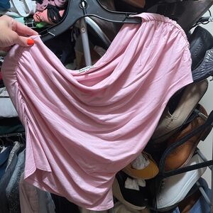 Reformation One Shoulder Pink Skirt